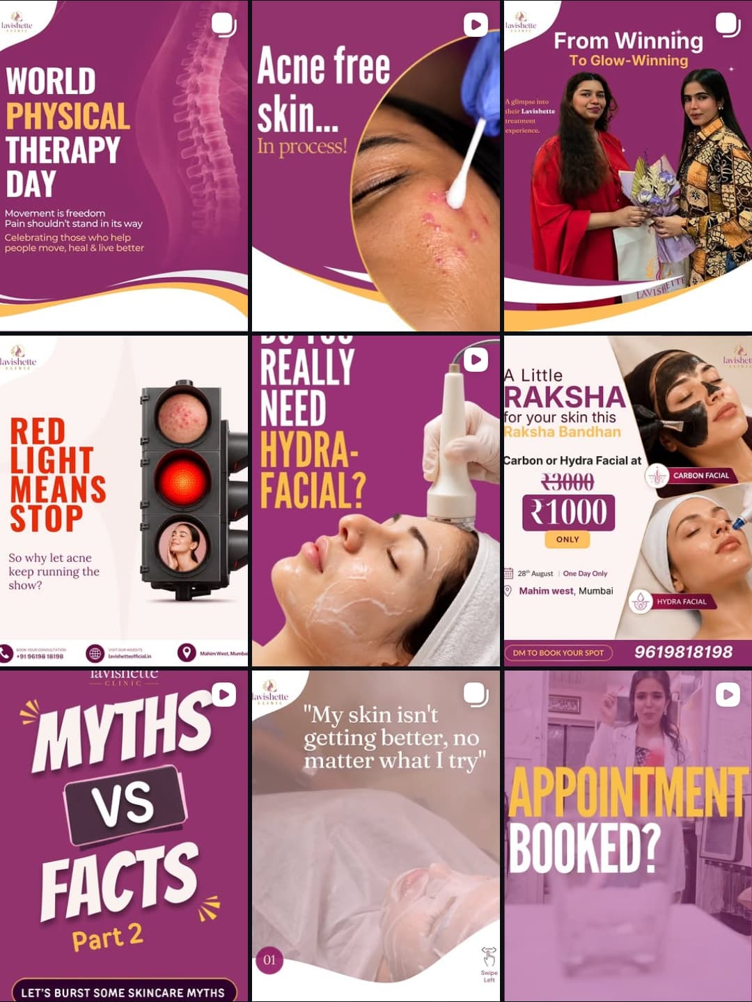 Lavishette Clinic // Aesthetic Grid Architecture
